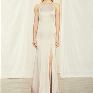 Amsale Imani bridesmaids dress, Size 8, Jade Fluid Satin